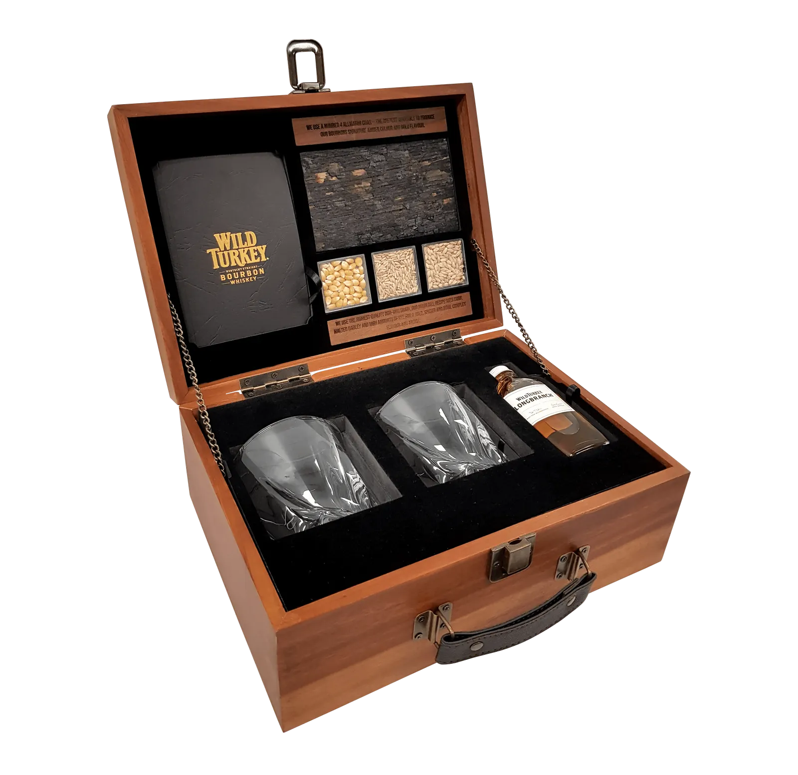 Wild Turkey longbranch box - inside - left angle